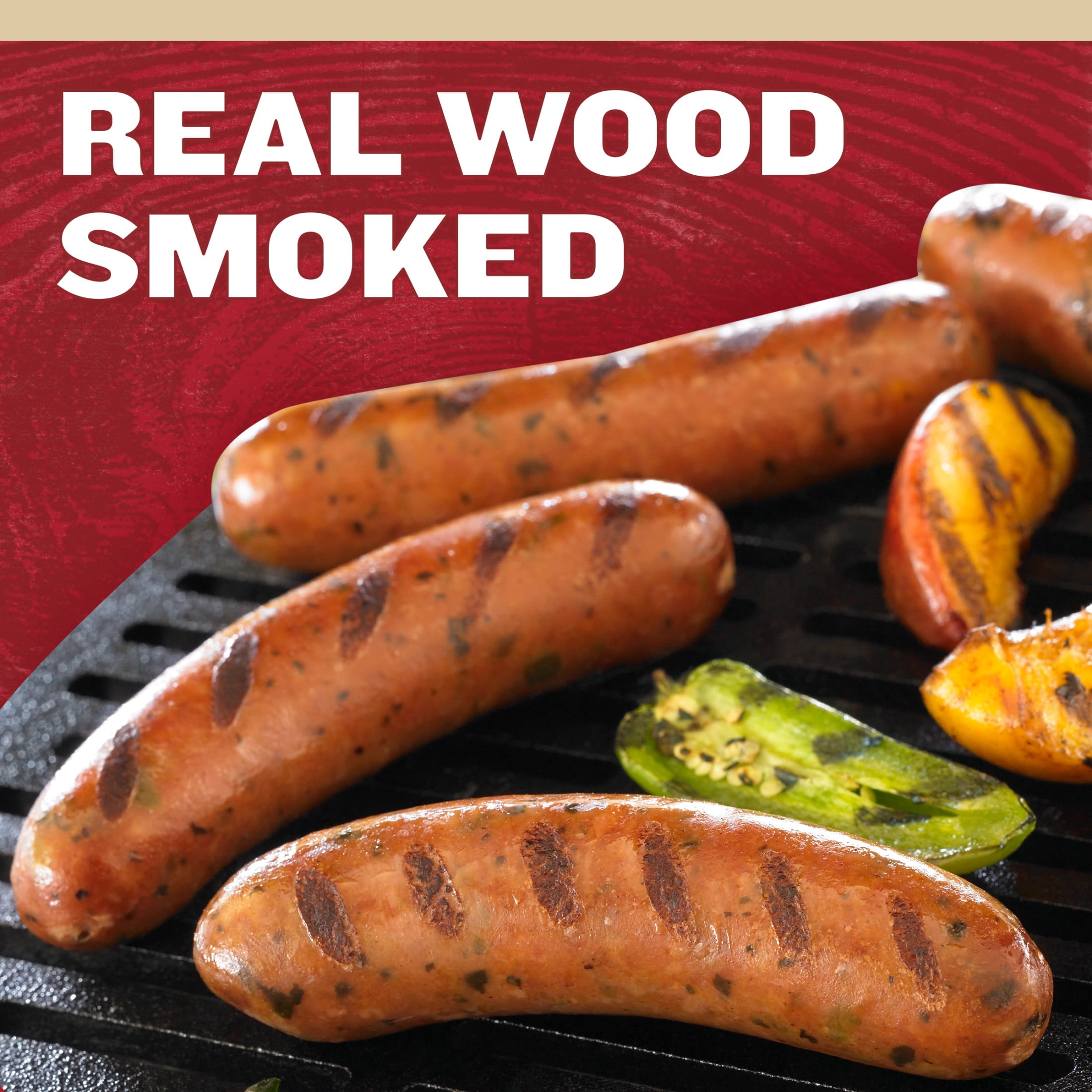 Wright Brand Real Wood Smoked Applewood Smoked Sausage, 12 oz, 4 Count (Refrigerated)