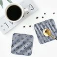 thumbnail image 4 of Lsque Anchors And Steering Wheel Pattern 4" Drink Coasters Set of 4, PVC Leather Absorbent Coasters, Table Coaster Set Decorative Coffee Cup Coasters Housewarming Gift -Square, 4 of 6
