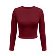 thumbnail image 3 of Women's T Shirts Long Sleeves Crew Neck Slim Fit Basic Tees Business Winter Clothes Women Size L, 3 of 4