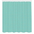 thumbnail image 3 of Ambesonne Geometric Shower Curtain, Aqua Checked Tile, 69"Wx70"L, Turquoise Ivory, 3 of 3
