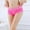 Hot Pink, variant on HUPOM Cotton Underwear For Women Womens Silk Underwear Medium waist Elastic Waist Solid Thong Hot Pink L