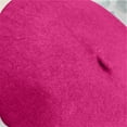 thumbnail image 3 of Girls's Stretch Beret Hat Classic French Style Red Beret Caps Beanie Floppy Cloche Wool Color Scarf Wrap Hat, 3 of 5