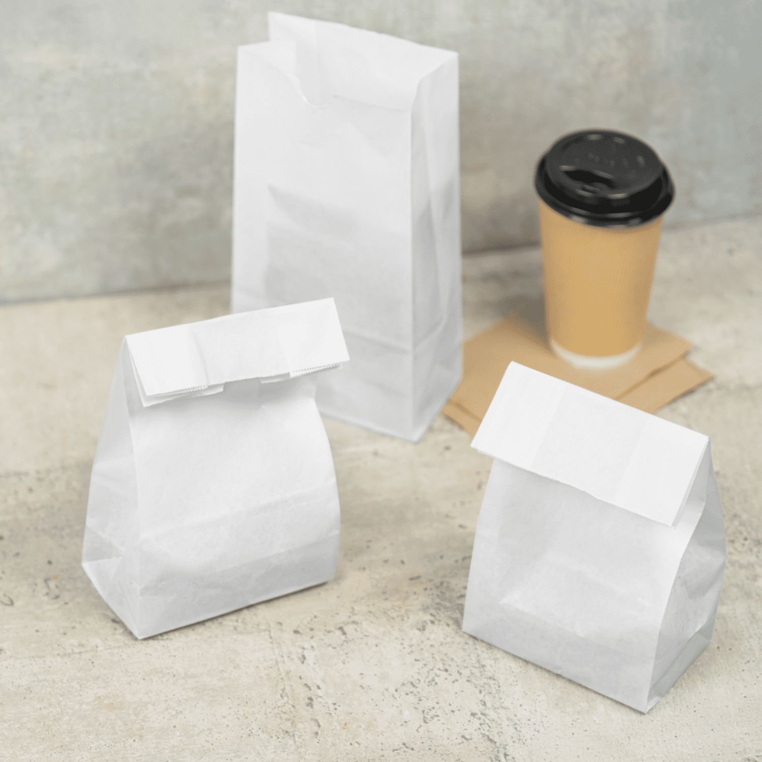 Karat White Paper Bags, 4 lb, 2,000 ct – White Paper Lunch & Snack Bags, Bulk Pack
