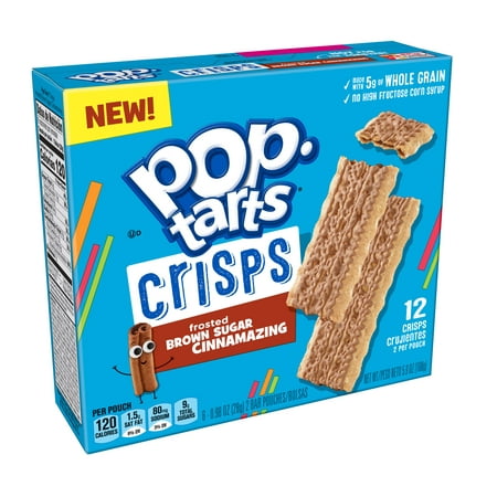 (2 pack) Kellogg's Pop-Tarts Frosted Brown Sugar Cinnamazing Crisps 5.9oz 12