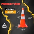 thumbnail image 6 of 28 Inch Traffic Safety Cones with Reflective Collars, PVC Orange Construction Cones for Home Road Parking Use,3 PACK, 6 of 8
