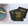 thumbnail image 4 of Cheers to 60 Years Cocktail Napkins | Happy 60th Birthday Decorations for Men and Women and Wedding Anniversary Party Decorations | 50-Pack 3-Ply Napkins | 5 x 5 inch folded (Black), 4 of 9