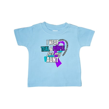 

Inktastic Suicide Prevention I Wear Teal and Purple for My Aunt Gift Baby Boy or Baby Girl T-Shirt
