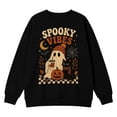 thumbnail image 4 of Zylarhe Halloween Sweatshirts for Kids Halloween Graphic Hoodie for Girls Cozy Sweatshirt Playful Design Autumn Wear Black 5-6 Years, 4 of 4