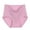 Hot Pink, variant on opvise Women Briefs Solid Color Lace Cotton High Waist Female Pants Underwear Inside Wear Hot Pink 5XL