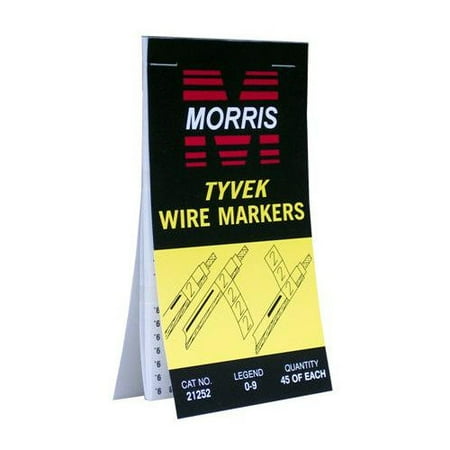 Morris Products Tyvek Wire Marker Booklets with A-Z,0-15,+,-,/ Standard Marking