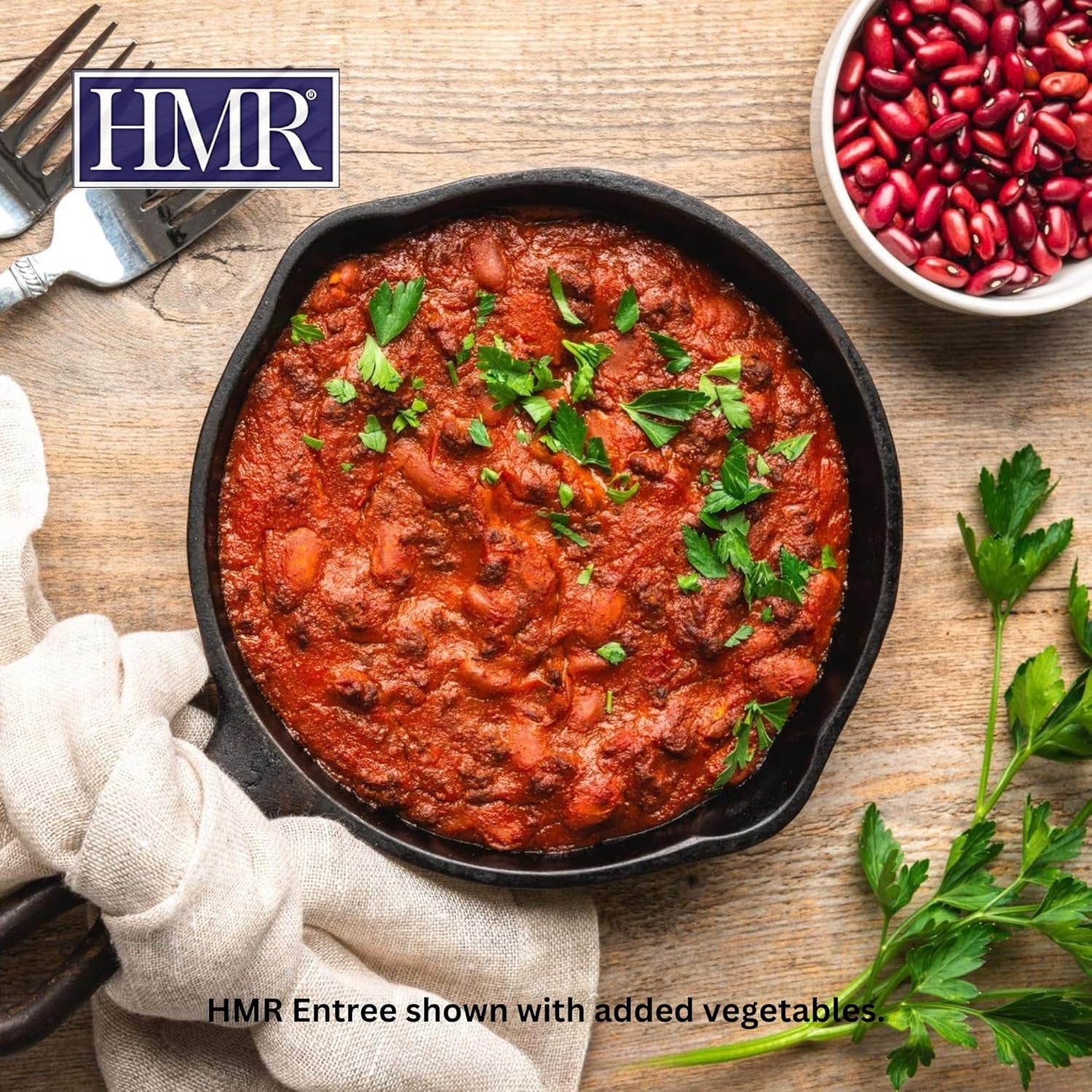 HMR Turkey Chili with Beans Entrée | Pre-packaged Lunch or Dinner to Support Weight Loss | Ready to Eat | 20g of Protein | Low Calorie Food | 8oz Serving per Meal | Pack of 6