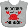 thumbnail image 3 of Inktastic Godson My Godfather Loves Me Boys or Girls Baby Bib, 3 of 4