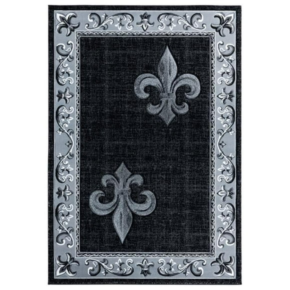 United Weavers of America 2050 11272 24 1 ft. 10 in. x 2 ft. 8 in. Bristol Lilium Gray Rectangle Accent Rug
