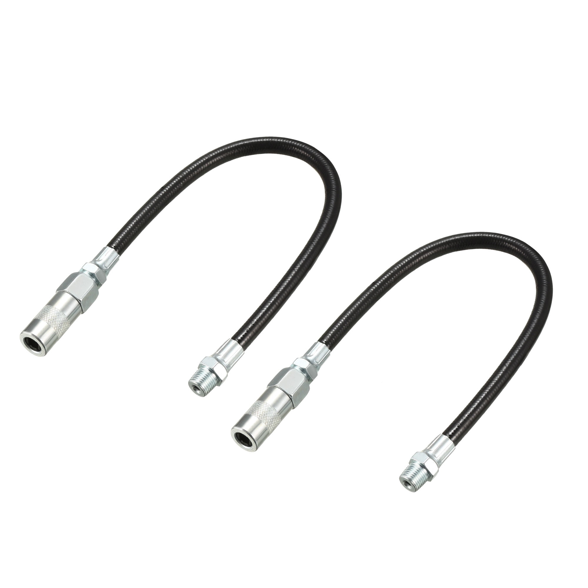 12.9" Flexible Extension Grease Hose Hard Reach Area 4500PSI 1/8" NPT Thread, 2pcs