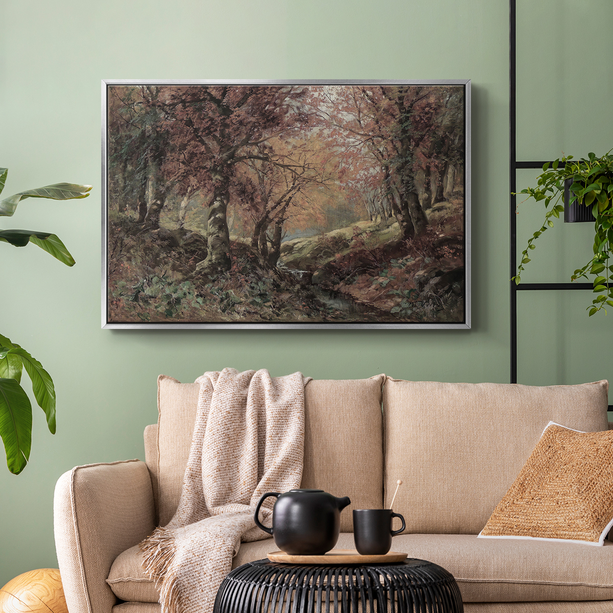 Vintage Landscape-CCCXCI By Wexford Home Framed in Silver Wood Gallery Wrapped Canvas 17 in. x 25 in.