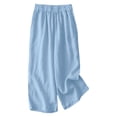 thumbnail image 4 of Vornjynx Kids Girls Outfit Sets Crew Neck Tank Tops and Loose Pants Summer Trendy Holiday Clothes 2 Piece Light Blue Size 6, 4 of 10