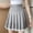Gray, variant on Fesfesfes Women Skirt Solid Color Lace Pleated Skirt College Windproof A-line Skirt