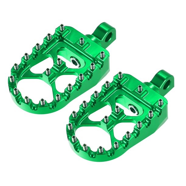 Par de Motocicleta Unique Bargains Pedales CNC Ancho 360 Grados Rotación Verde