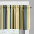 thumbnail image 5 of Ambesonne Geometric Valance & Curtain, Retro Vertical Lines, 55"x45", Dark Blue Grey Yellow, 5 of 7