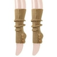 thumbnail image 4 of Ankle Socks - Women's Girls Long Leg Warmers Ribbed Knit Boot Socks with Button Party Accessories for Running Sports, Socks for Women,Color: Khaki Size: A, 4 of 5