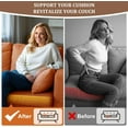 thumbnail image 2 of Couch Cushion Support to Fix Sagging Sofas - 20''x20'' Under Cushion Supports for Saggy Seat High Density Curved 35D Foam, Grey 2 Pack, 2 of 6