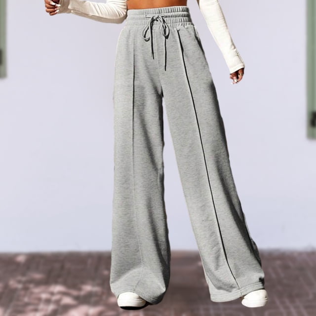 Pantalón de pierna recta para mujer pantalón de tubo recto cómodo pantalones largos informales ropa de calle