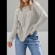 thumbnail image 4 of Suéteres de Cuello Redondo de Punto Extragrandes para Mujer Gris XL, 4 of 8