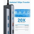 thumbnail image 4 of USB C Docking Station Dual Monitor, 13 in 1 Laptop Docking Station Triple Monitor Hub, USB C Dock to 2 HDMI, Displayport, 100W PD, USB C 3.1 Data, USB 3.1/3.0/2.0, Ethernet, Audio for MacBook/Dell/HP, 4 of 9