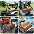 thumbnail image 6 of Golf Cart Seat Covers for 2 Seater,Farmhouse Burnt Orange Brown Microfiber Cart Seat Towel Blanket,Vintage Wooden Striped Absorbent Breathable Non Slip Bench Seats Protector for Golf Course 51"x31", 6 of 9