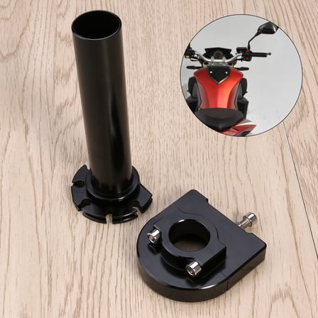 FELTECHELECTR Aluminum Throttle Handle 1Pack for Motorcycle in Black with CNC Machining