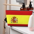 thumbnail image 7 of Spanish Flag Travel Handbag Leather Purse Organizer Tidy Bag Purse Toiletry Clutch For Women, 7 of 7