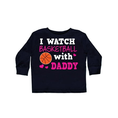 

Inktastic I Watch Basketball with Daddy Gift Toddler Boy or Toddler Girl Long Sleeve T-Shirt