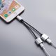 thumbnail image 4 of Adaptador de puerto L dual 2 en 1 Cable de audio de carga para iPhone X 8 7 (Plata) Likrtyny Para estrenar, 4 of 9