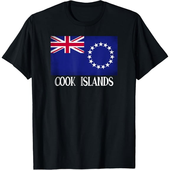 Cook Islands Flag Oceania Pride In My DNA For Men Women Kids T-ShirtMen and women, Black T-shirt, size: Extra large