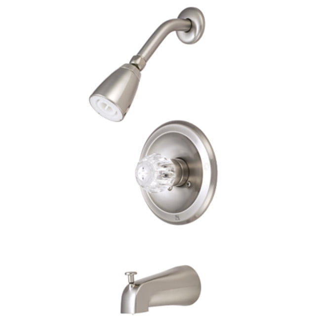 Kingston Brass KB538 Tub and Shower Faucet, Brushed Nickel