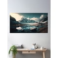 thumbnail image 2 of Fantastic Mountain Landscape Mk.18 Poster Wall Art, Modern Wall Decor, 24x36 UNFRAMED, 2 of 3