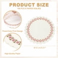 thumbnail image 2 of 100 piezas de doilies de papel de encaje, manteles de papel redondos de 5.51 pulgadas, doilies decorativos de encaje para pasteles, postres, manualidades, bodas, decoración de mesa de Navidad, blancos, 2 of 7