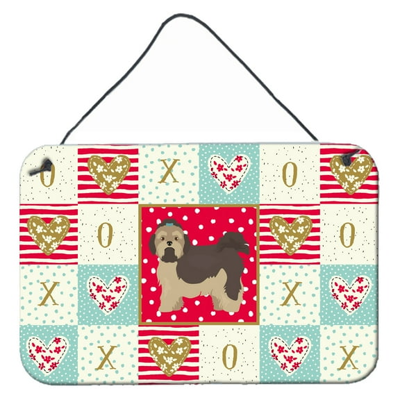 Carolines Treasures CK5888DS812 Russian Lapdog Love Wall or Door Hanging Prints 8x12 multicolor