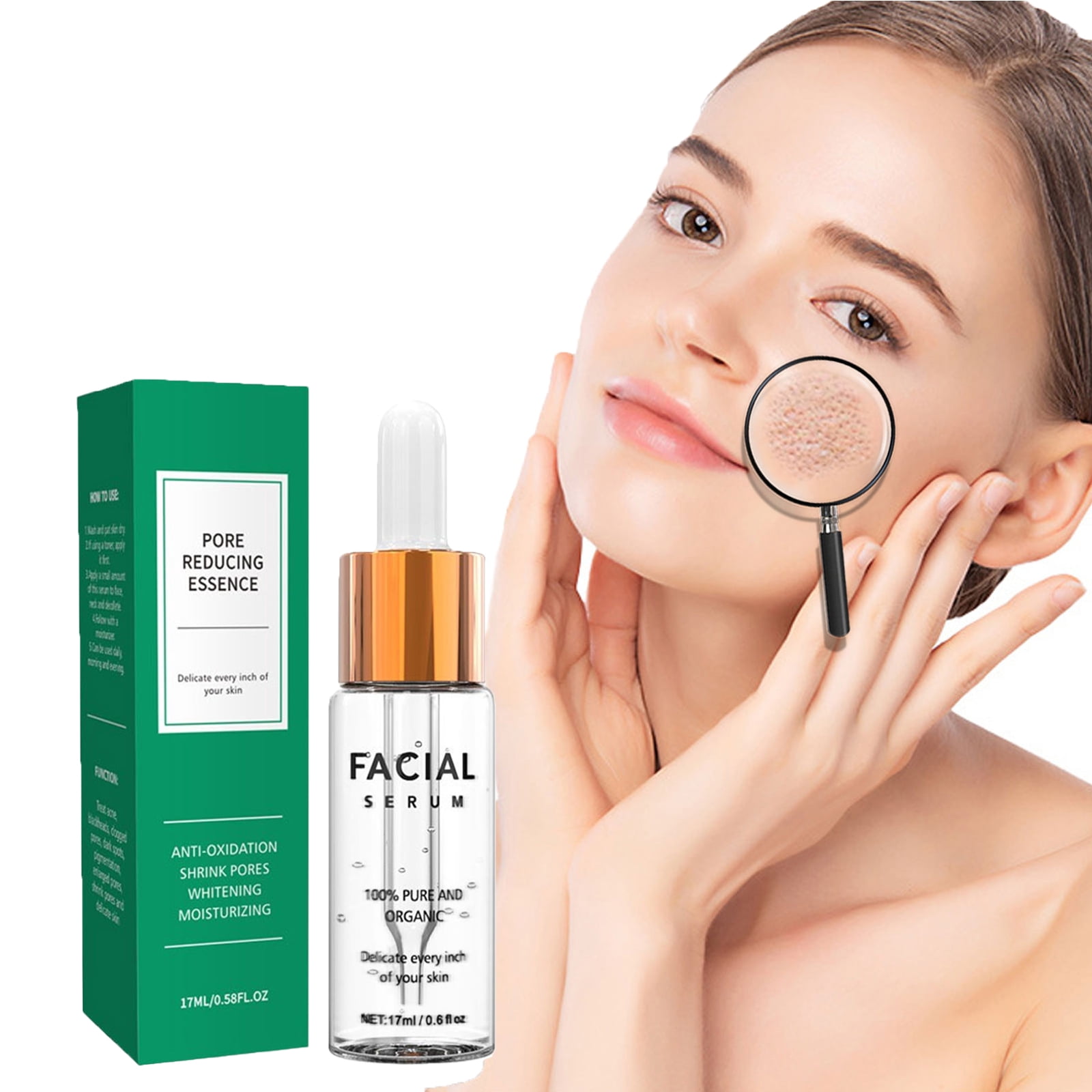 BEUKING Pore Skin Care Serum, Facial Essence for Shrinking Pores