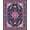 Blue Pink, Pattern 6, variant on ODIKA Medallion Oriental Vintage Floral With Maximalist Vine Border Stain Resistant Low Profile for Dorm Room, Small Living Apartment