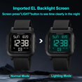 thumbnail image 4 of Men Digital Sports Watch Ultra-Thin Large Face Waterproof Wrist Watches for Men with Stopwatch Countdown Timer Alarm Function Dual Time LED Back Light, 4 of 13