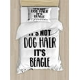 thumbnail image 1 of Beagle Duvet Cover Set Twin Size, Dog Lover Inspirational Motto Loving Simplistic Lettering on Plain Backdrop, Decorative 2 Piece Bedding Set with 1 Pillow Sham, Charcoal Grey White, by Ambesonne, 1 of 3