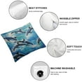 thumbnail image 6 of Killer Whale Orca Plush Pillowcase Square Throw Pillow Cover Soft Cushion Cover for Sofa Bedroom Car, 6 of 7