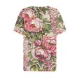 thumbnail image 4 of Fiudx Tops para Mujer Blusa de Manga Corta Estampada a La Moda para Mujer, Blusas Informales con Cuello En V, 4 of 5