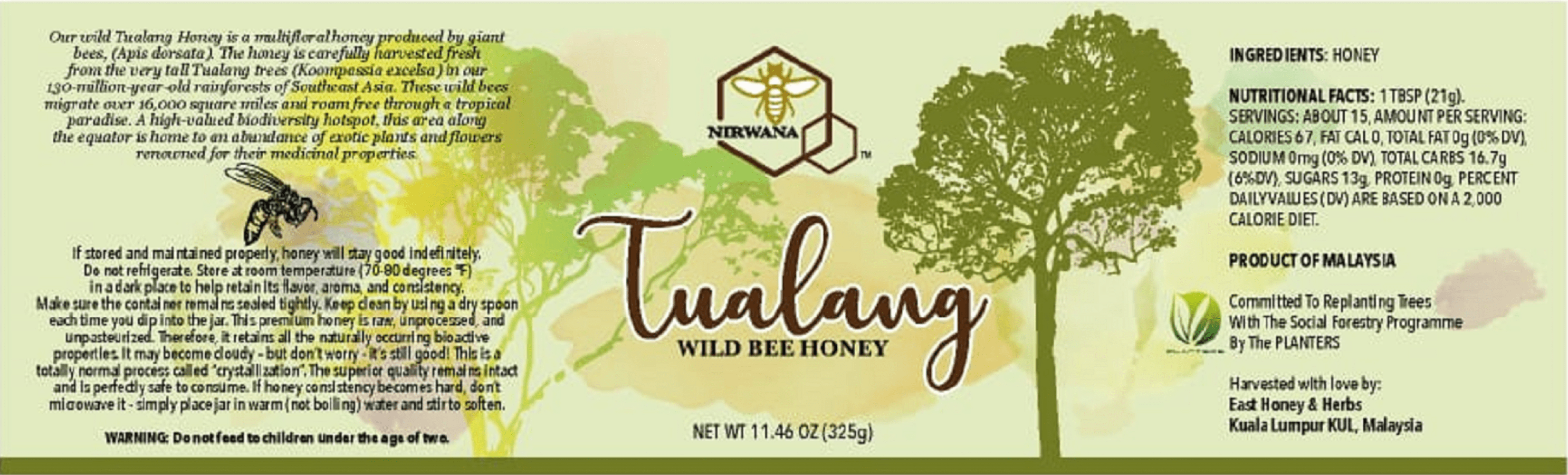 Tualang Raw Wild Bee Honey Apis Dorsata Multifloral Natural 100% Pure Unpasteurized Rare Premium Award Winning