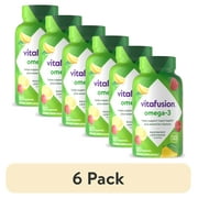 (6 pack) vitafusion Omega-3 Gummy Vitamins, Berry Lemonade Flavor Heart Health Vitamins(1), 120 Count