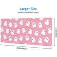 thumbnail image 3 of Pink Cute Ghost Mouse Pad XL 31.5 X 11.8 Inch Halloween Kawaii Spooky Funny Design Gaming Mousepad Extended Large Laptop Keyboard Desk Mat Non-Slip Rubber Base Stitched Edges for Home Office, 3 of 6