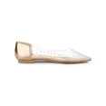 thumbnail image 3 of BLISSFUL STEP Chaussures Décontractées pour Femmes Bout Pointu Ballerines à Strass Transparents Or Champagne 7,5, 3 of 8