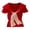 Red, variant on Sailor Shirt Women Wide Sailor Collar Top Nautical Collar Blousee Women Fitted Sailor Collar Short Sleeve Top Attached Stripe Neck Tie Top Detachable Look Neck Scarf Blousee