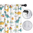 thumbnail image 4 of Blackout Kids Curtains,White Cartoon Dinosaurs Birthday Pattern Childrens Insulated Curtains Set Of 2,Bedroom Essentials,Toddler Room Decor 42"x54", 4 of 5